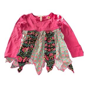 Matilda Jane Patchwork Strip Top w/Triple Ruffle Leggings. Size 4 AR15